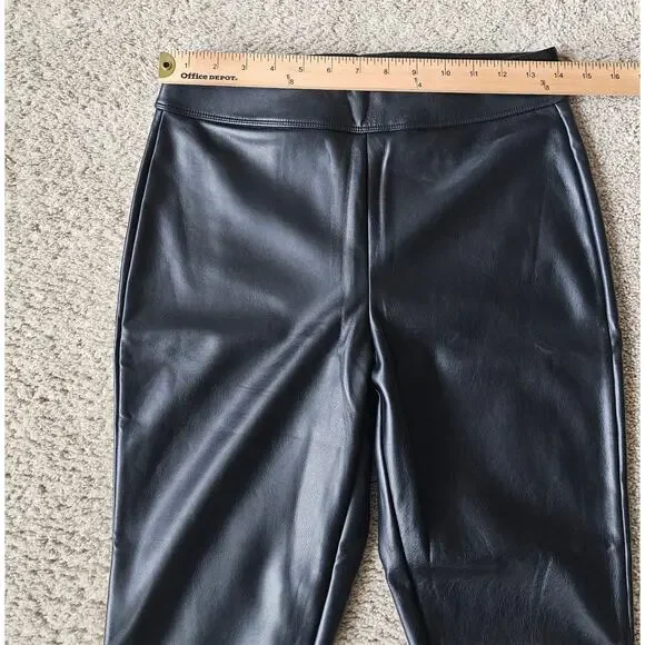 SO Leggings Womens High Rise Skinny Leg Pockets Medium 100% Polyester Pleather - Picture 6 of 6